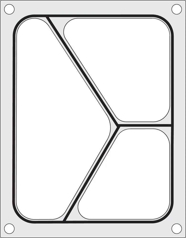 Hendi Matrice pour scelleuse de barquettes Compact, barquette à 3 compartiments, 227 x 178 mm