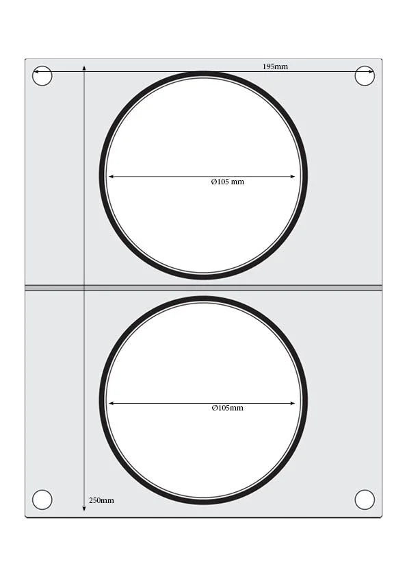 Hendi Matrice pour scelleuse de barquettes Compact, 2 barquettes rondes, Ø 115 mm chacune