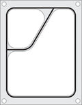 Hendi Matrice pour scelleuse de barquettes Compact, barquette Colt à 2 compartiments, 227 x 178 mm
