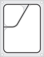 Hendi Matrice pour scelleuse de barquettes Compact, barquette Colt à 2 compartiments, 227 x 178 mm