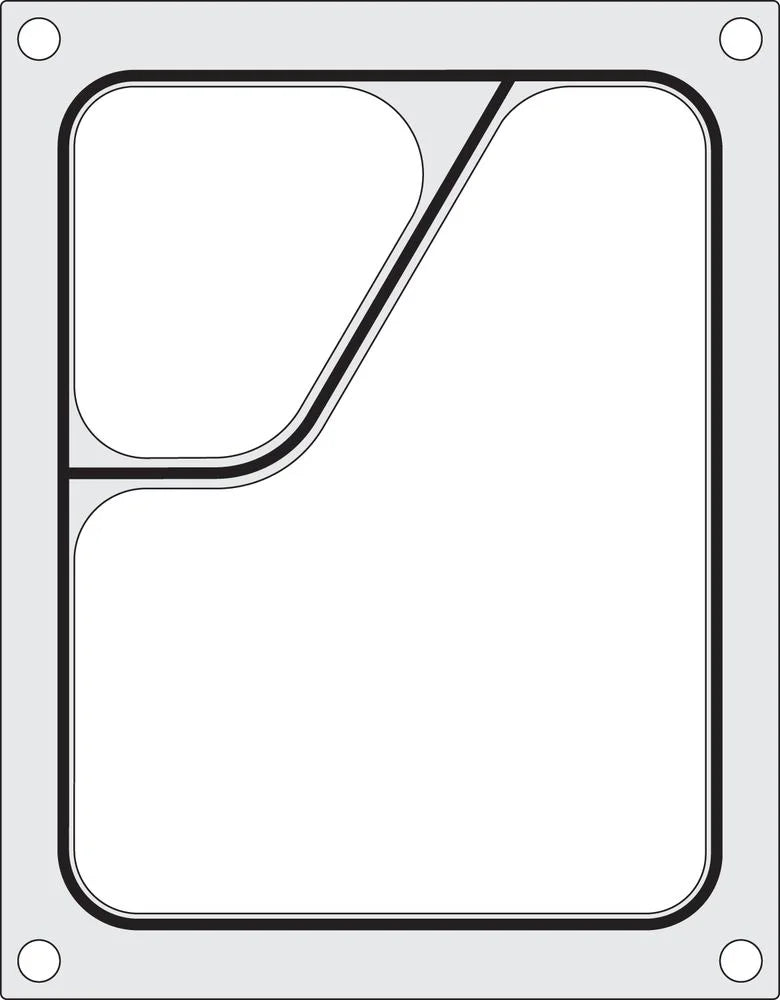 Hendi Matrice pour scelleuse de barquettes Compact, barquette Colt à 2 compartiments, 227 x 178 mm