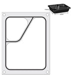 Hendi Matrice pour scelleuse de barquettes Compact, barquette Colt à 2 compartiments, 227 x 178 mm