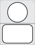Matrice de scellage Hendi pour scelleuse de barquettes Compact, 1 barquette 178 x 113 mm et 1 barquette ronde Ø 115 mm