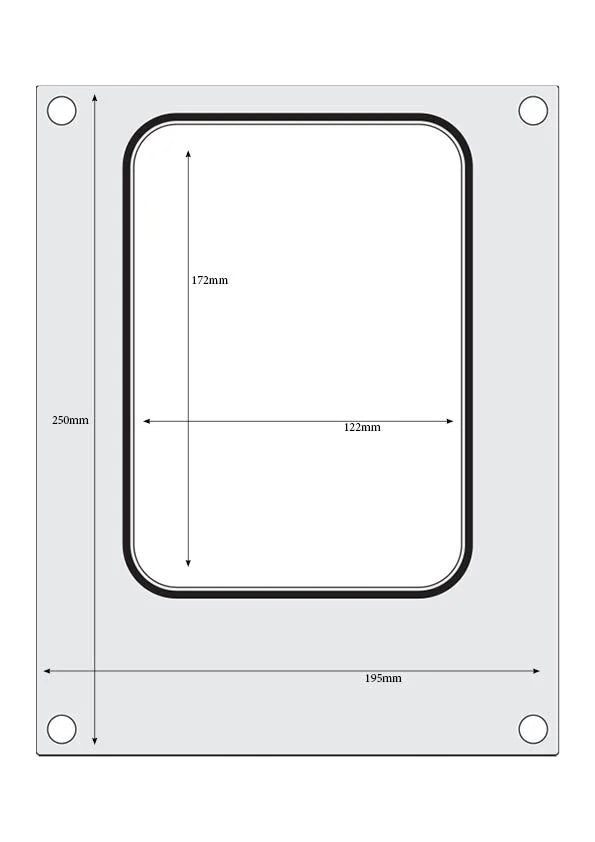 Hendi Matrice pour scelleuse de barquettes Compact, format de barquette 187 x 137 mm