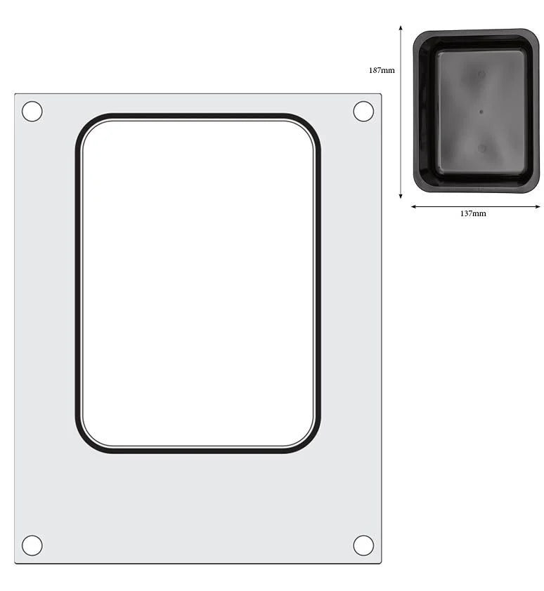 Hendi Matrice pour scelleuse de barquettes Compact, format de barquette 187 x 137 mm