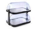 Vitrine réfrigérante Hendi à couvercles enroulables, double, gris foncé