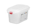 Bac GN Hendi avec couvercle et clips HACCP, GN 1/9, 100 mm, 1 L, PP