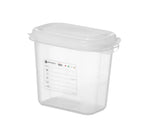 Bac GN Hendi avec couvercle et clips HACCP, GN 1/9, 150 mm, 1,5 L, PP