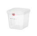 Bac GN Hendi avec couvercle et clips HACCP, GN 1/6, 150 mm, 2,6 L, PP