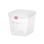 Bac GN Hendi avec couvercle et clips HACCP, GN 1/6, 150 mm, 2,6 L, PP