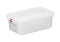 Bac GN Hendi avec couvercle et clips HACCP, GN 1/4, 100 mm, 2,8 L, PP