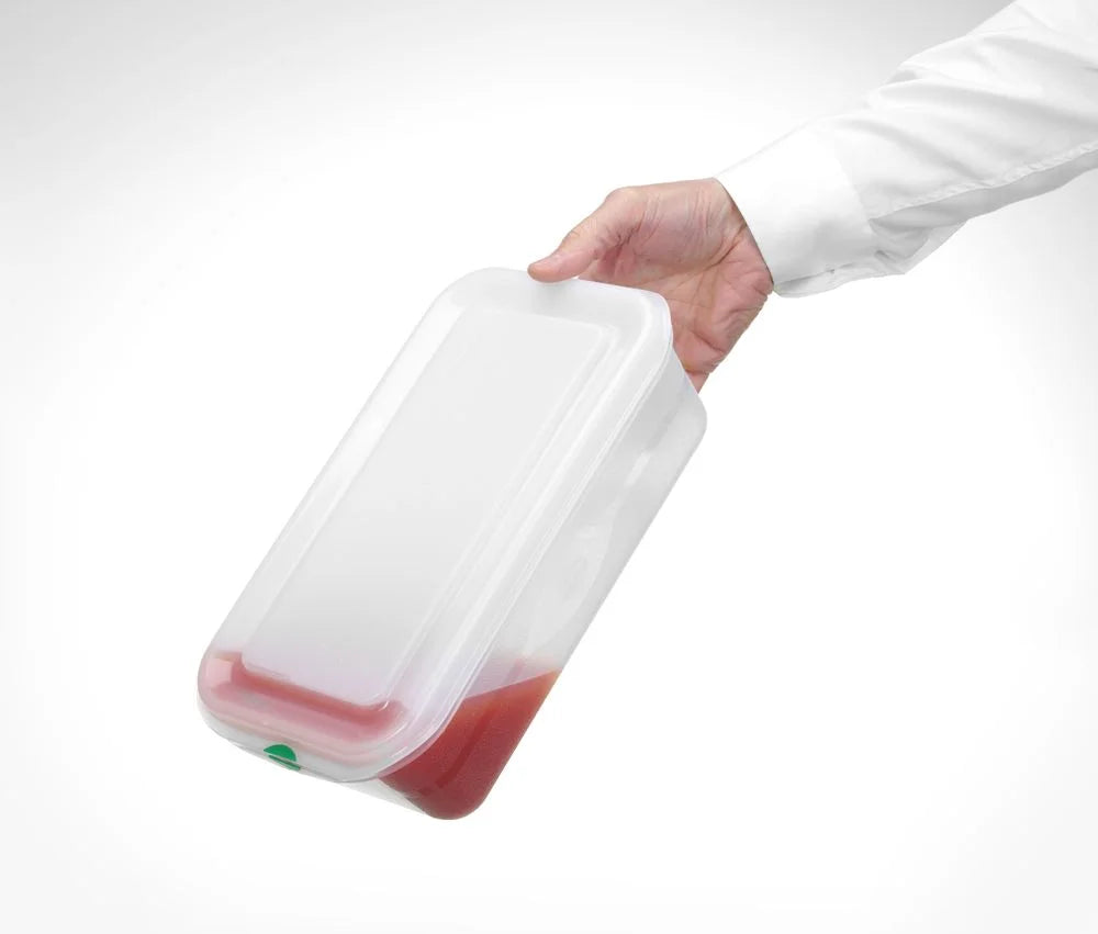 Bac GN Hendi avec couvercle et clips HACCP, GN 1/2, 100 mm, 6,5 L, PP