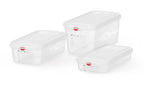 Bac GN Hendi avec couvercle et clips HACCP, GN 1/2, 100 mm, 6,5 L, PP