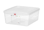 Bac GN Hendi avec couvercle et clips HACCP, GN 2/3, 150 mm, 13,5 L, PP