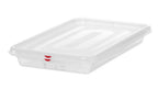 Bac GN Hendi avec couvercle et clips HACCP, GN 1/1, 65 mm, 8 L, PP