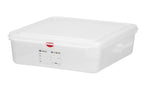 Bac GN Hendi avec couvercle et clips HACCP, GN 1/1, 100 mm, 13 L, PP