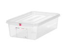 Bac GN Hendi avec couvercle et clips HACCP, GN 1/1, 150 mm, 21 L, PP