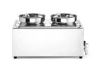 Hendi Set bain-marie Ranger 2 x 4 L avec robinet de vidange, couvercles inclus