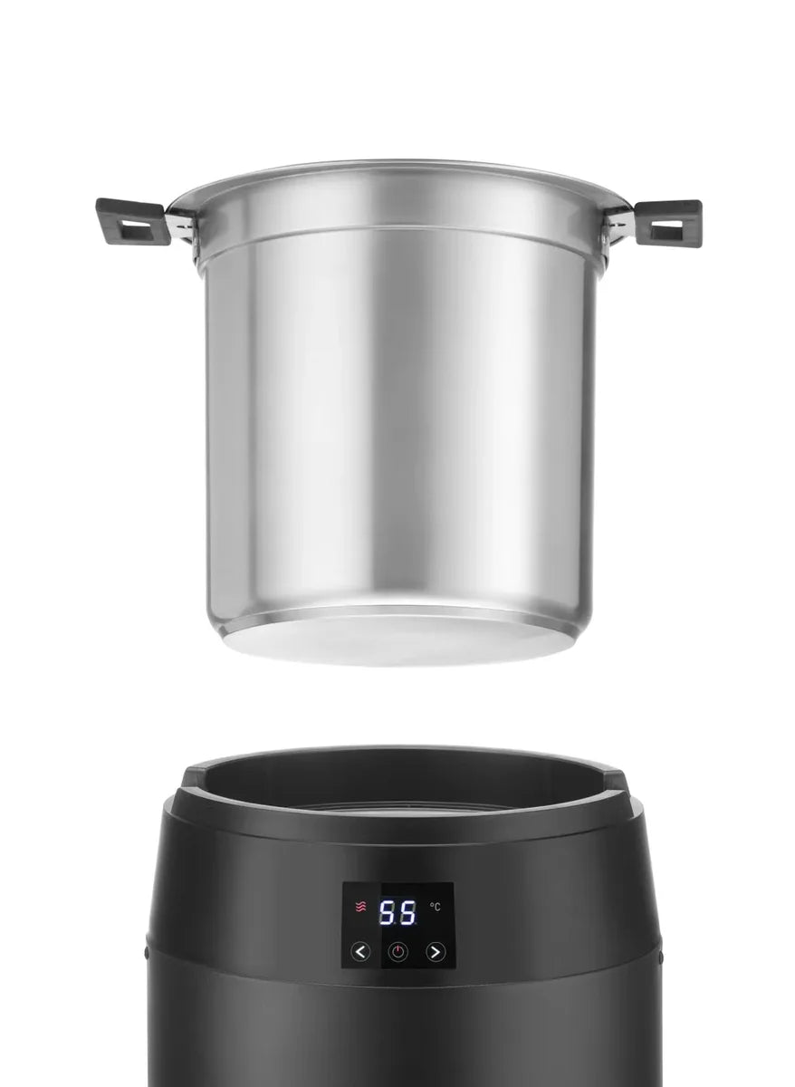 Marmite à soupe Hendi à chauffage à sec, 10 L, noire