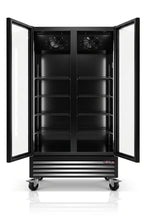 Armoire à boissons ECO 1000 avec portes battantes, noire