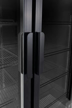 Armoire à boissons ECO 1000 avec portes battantes, noire