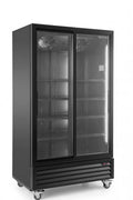 Armoire à boissons ECO 1000 avec portes coulissantes, noire