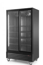 Armoire à boissons ECO 1000 avec portes coulissantes, noire
