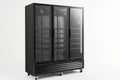 Armoire à boissons ECO 1500 avec portes battantes, noire