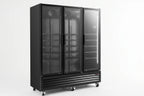Armoire à boissons ECO 1500 avec portes battantes, noire