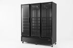 Armoire à boissons ECO 1500 avec portes battantes, noire