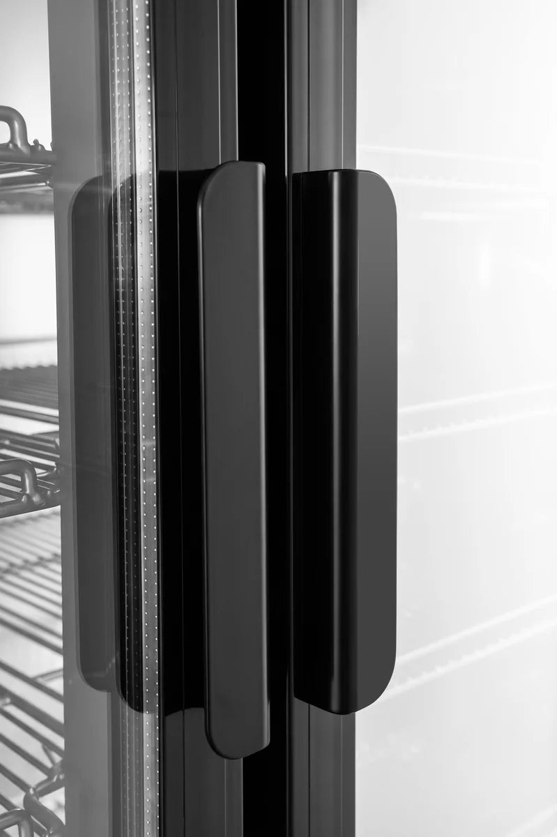 Armoire à boissons ECO 1500 avec portes battantes, noire