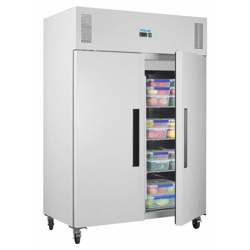 Armoire réfrigérée professionnelle Polar Série G 1200 Litres, 2 portes, blanche