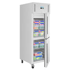 Armoire réfrigérée professionnelle Polar Série G 600 litres, 2 portes, inox