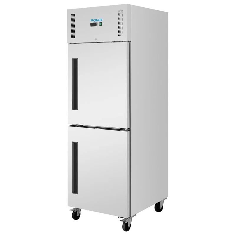 Armoire réfrigérée professionnelle Polar Série G 600 litres, 2 portes, inox