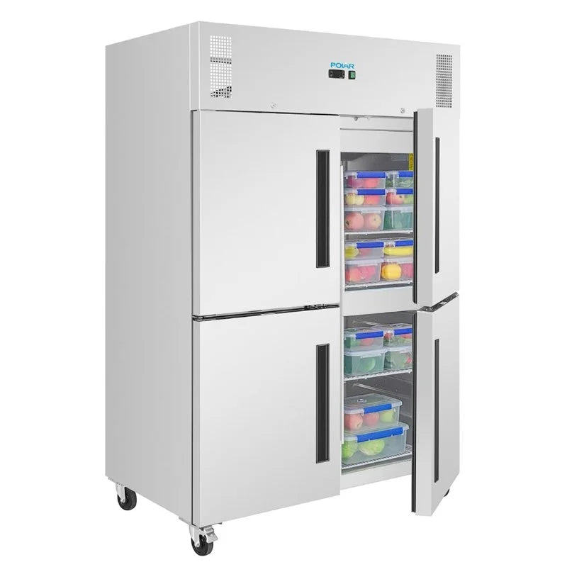 Armoire réfrigérée professionnelle Polar Série G 1152 litres, 4 portes, inox