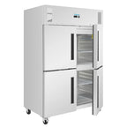 Armoire réfrigérée professionnelle Polar Série G 1152 litres, 4 portes, inox