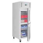 Armoire de congélation Polar Série G 600 litres, 2 portes, inox