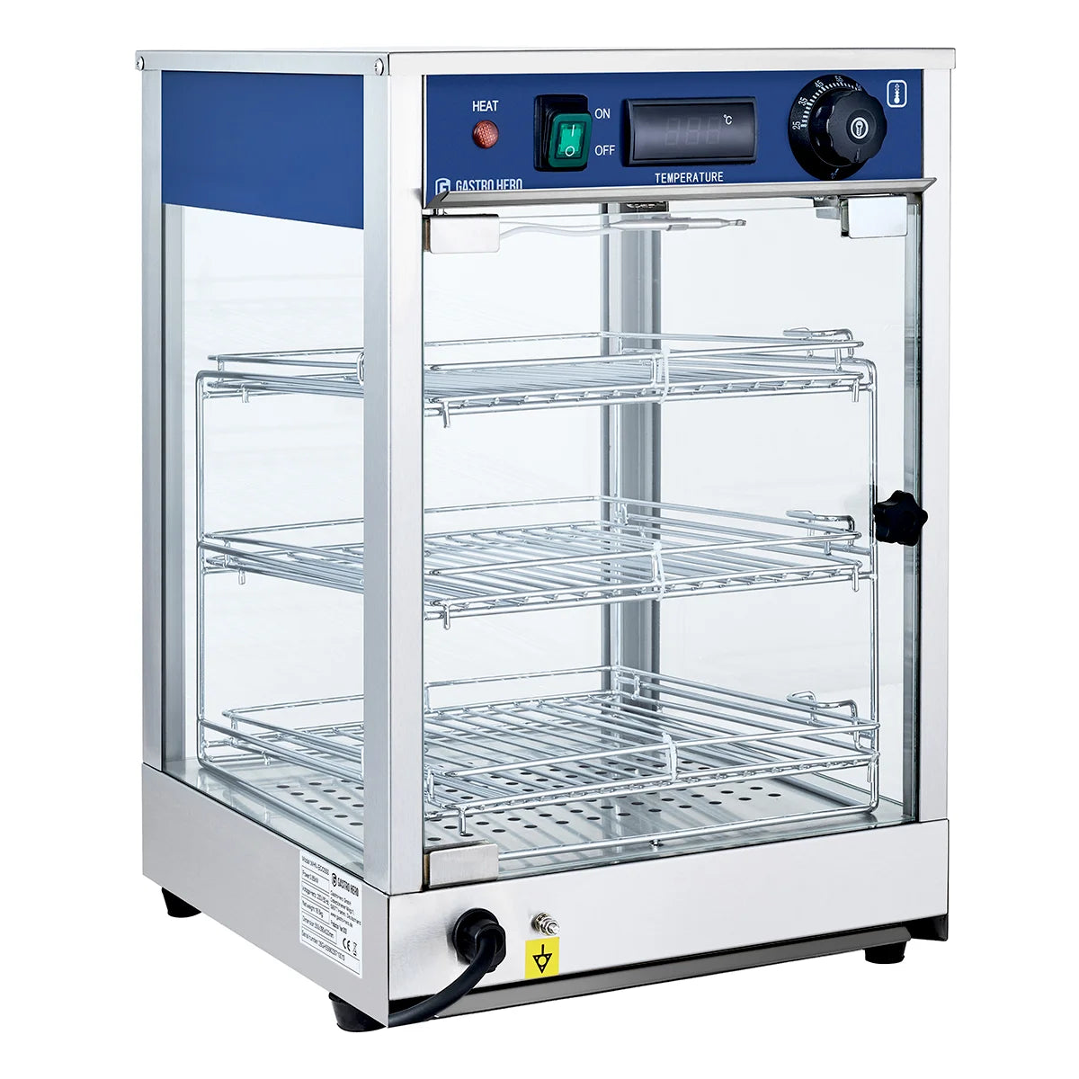 Vitrine chauffante ECO 350 - avec 3 étagères et éclairage