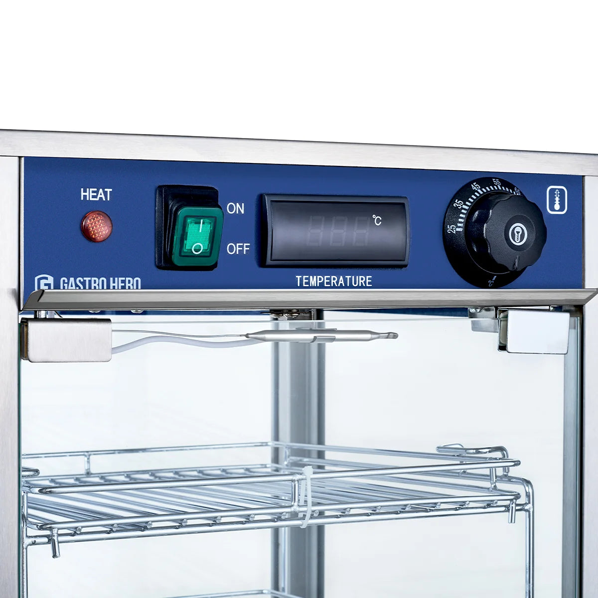 Vitrine chauffante ECO 350 - avec 3 étagères et éclairage