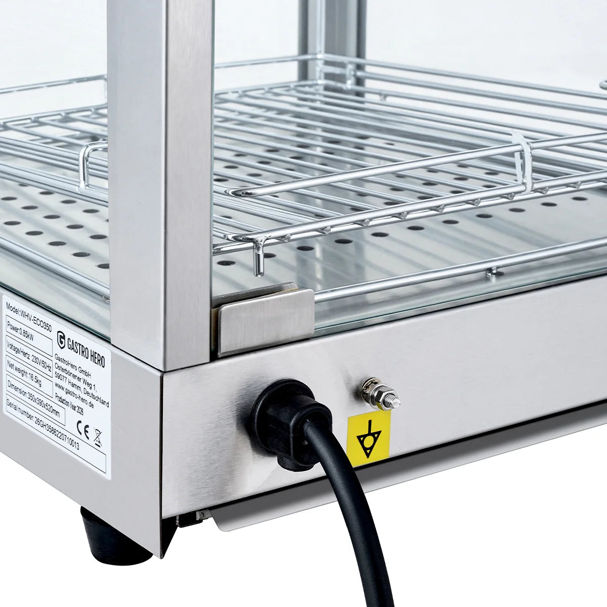 Vitrine chauffante ECO 350 - avec 3 étagères et éclairage