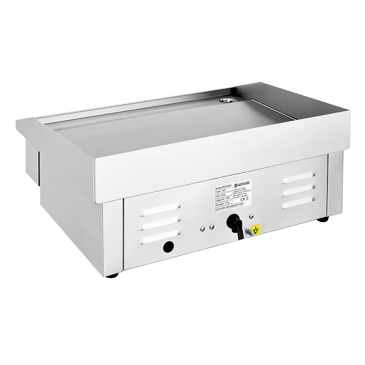 Plancha électrique BASIC 548x350 lisse - appareil de table