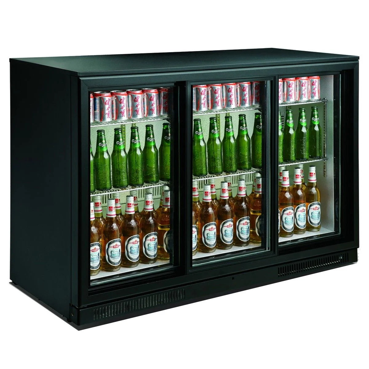 Arrière-bar réfrigéré - 3 portes coulissantes - 298 L