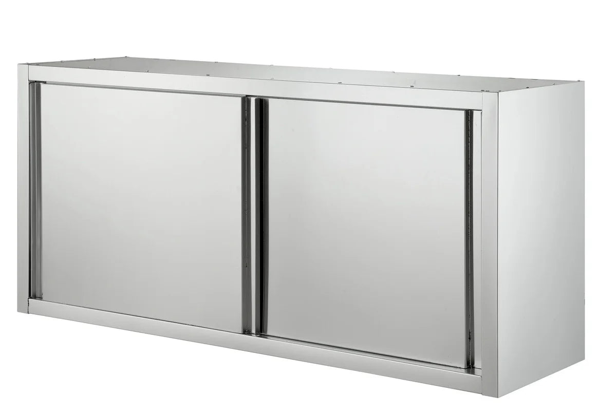 Placard mural en inox avec portes coulissantes, 1000 x 400 x 650 mm