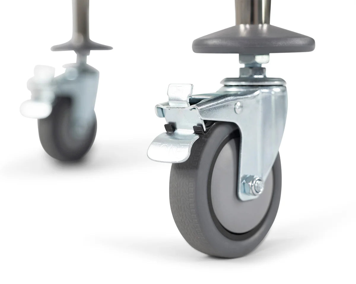 Chariot de service en inox, 3 niveaux