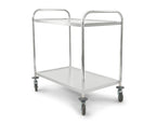 Chariot de service en inox, 2 niveaux