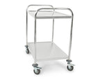 Chariot de service en inox, 2 niveaux