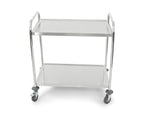 Chariot de service en inox, 2 niveaux