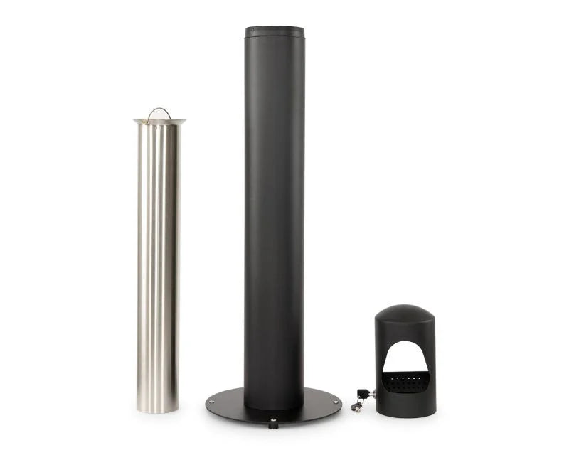 Cendrier sur pied, noir, 108 cm