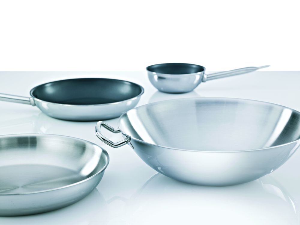 Poêle Wok Trigon, 36 cm, matériau à 3 couches, env. 7 litres