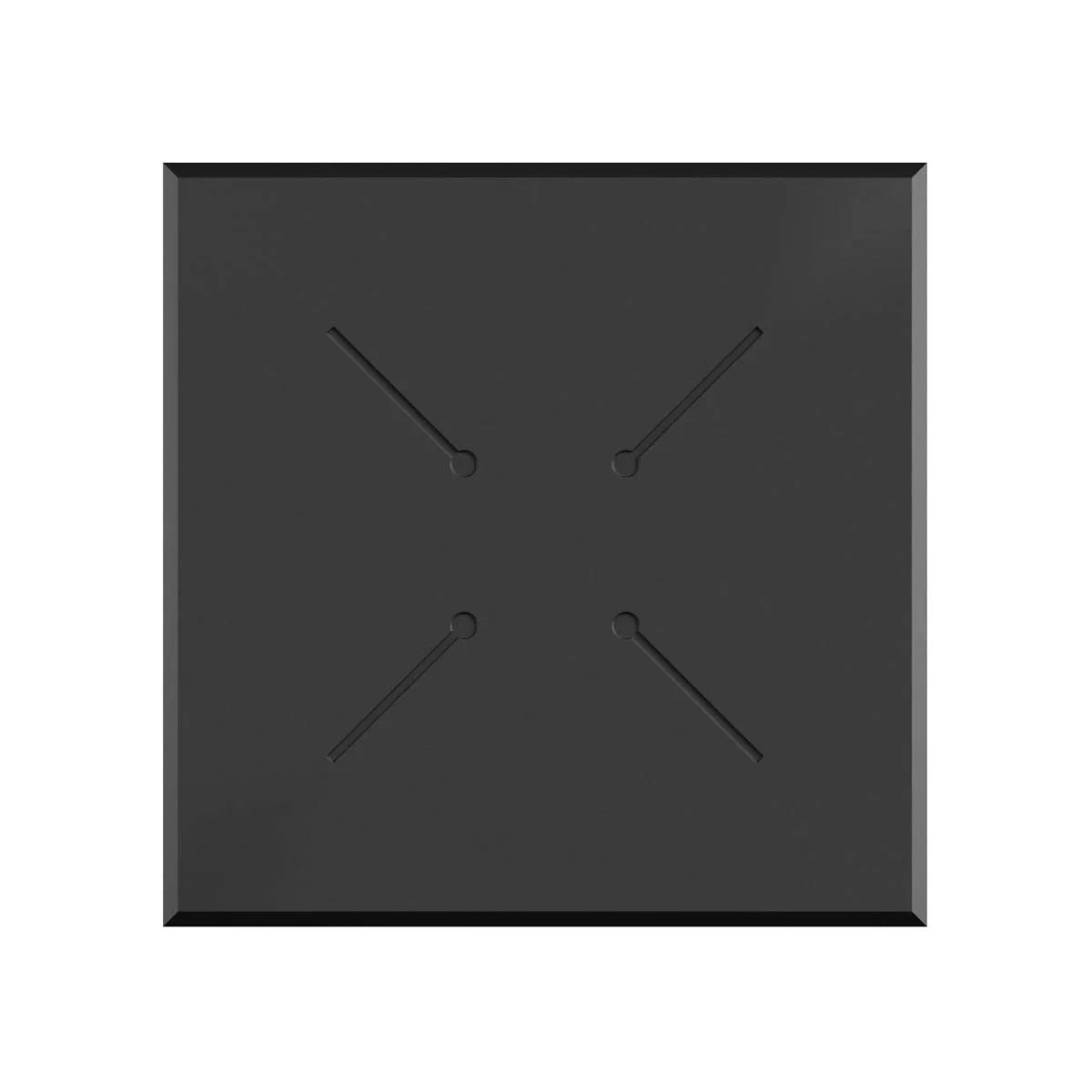 Feros Plateau de table HPL noir 700x700 mm